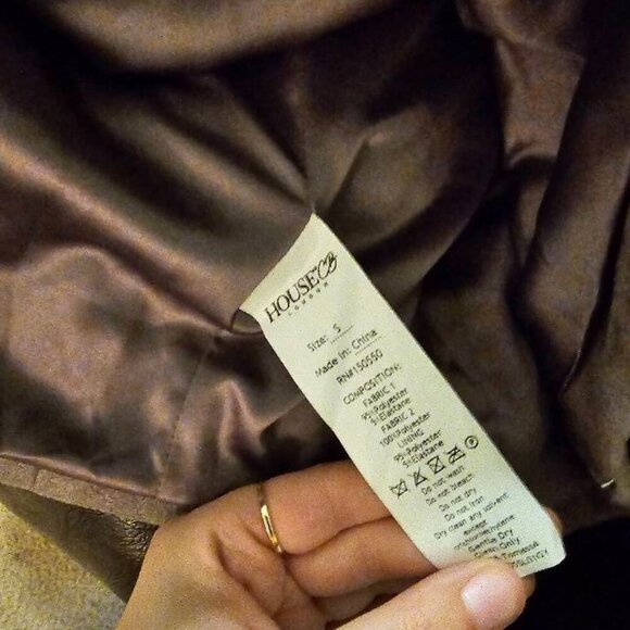 House of CB London Gray Suede Mini Tomasaa Lace-Up Dress Size Small - Picture 14 of 14